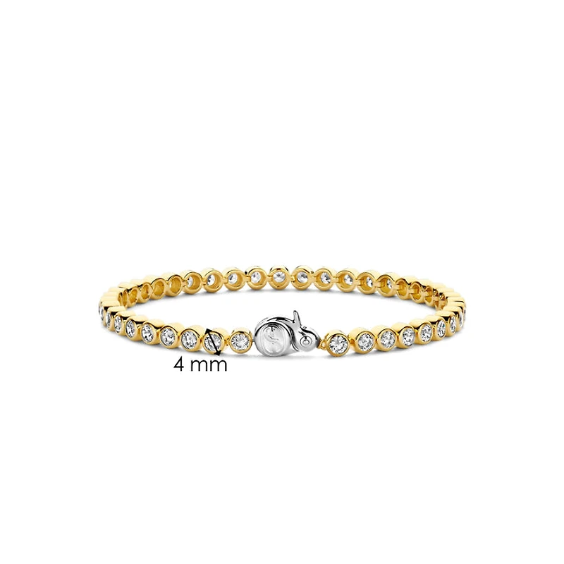 Bezel Set Tennis Golden Bracelet 2.5MM