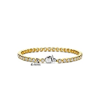 Bezel Set Tennis Golden Bracelet 2.5MM