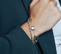 Bezel Set Tennis Golden Bracelet 2.5MM