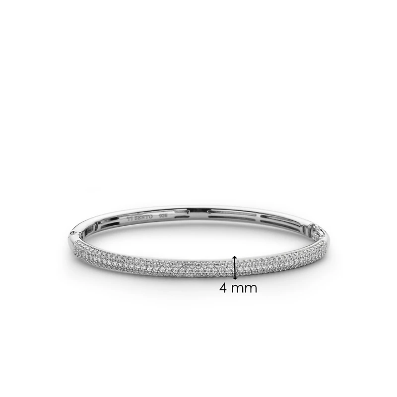 Pave Sparkle Clear Bangle Bracelet
