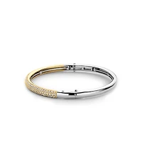 Pave Sparkle Golden Bangle Bracelet