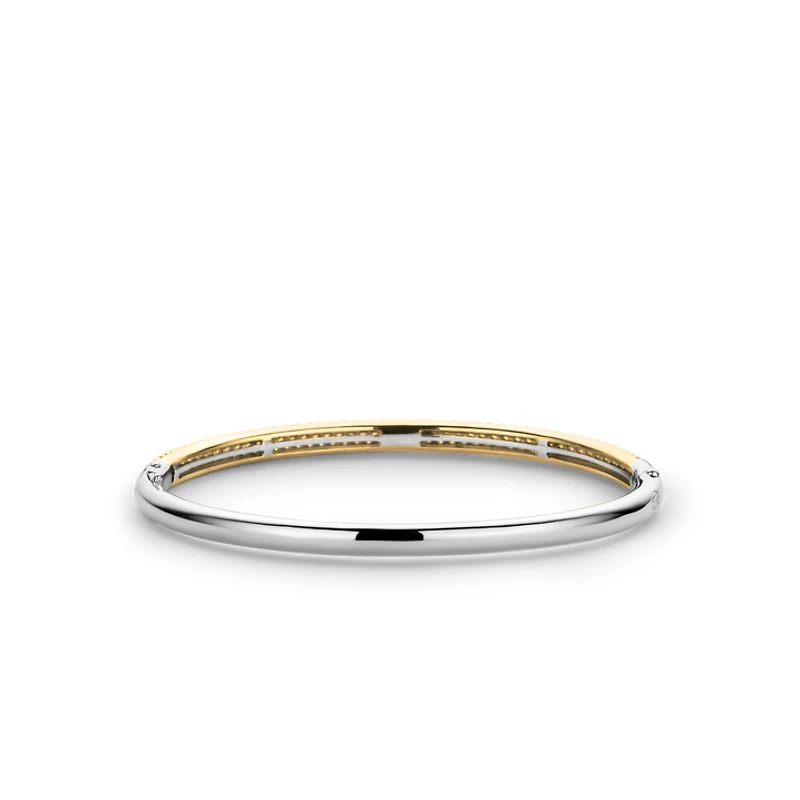 Pave Sparkle Golden Bangle Bracelet