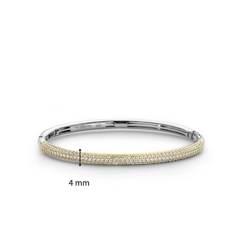 Pave Sparkle Golden Bangle Bracelet