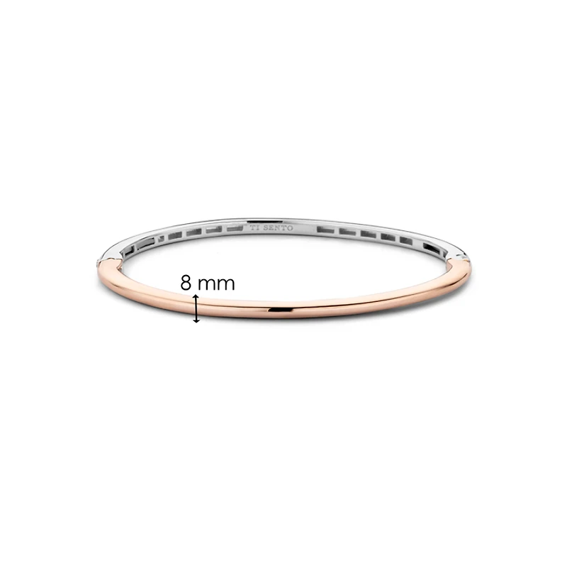 Smooth Bangle Rose Bracelet