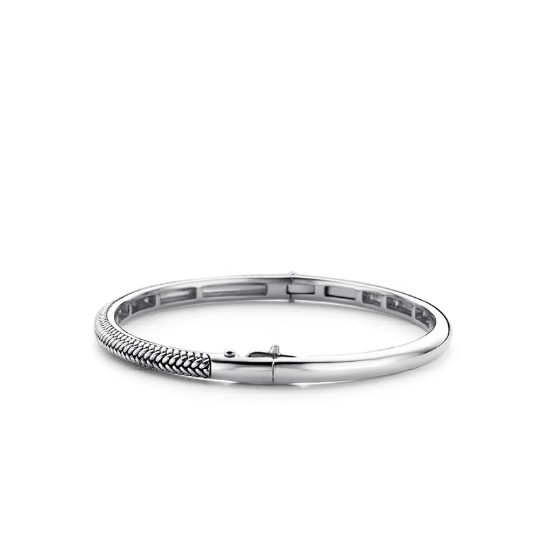 Thin Braided Bangle Bracelet
