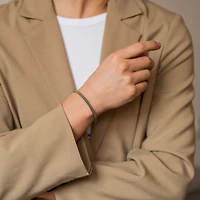 Thin Braided Bangle Bracelet