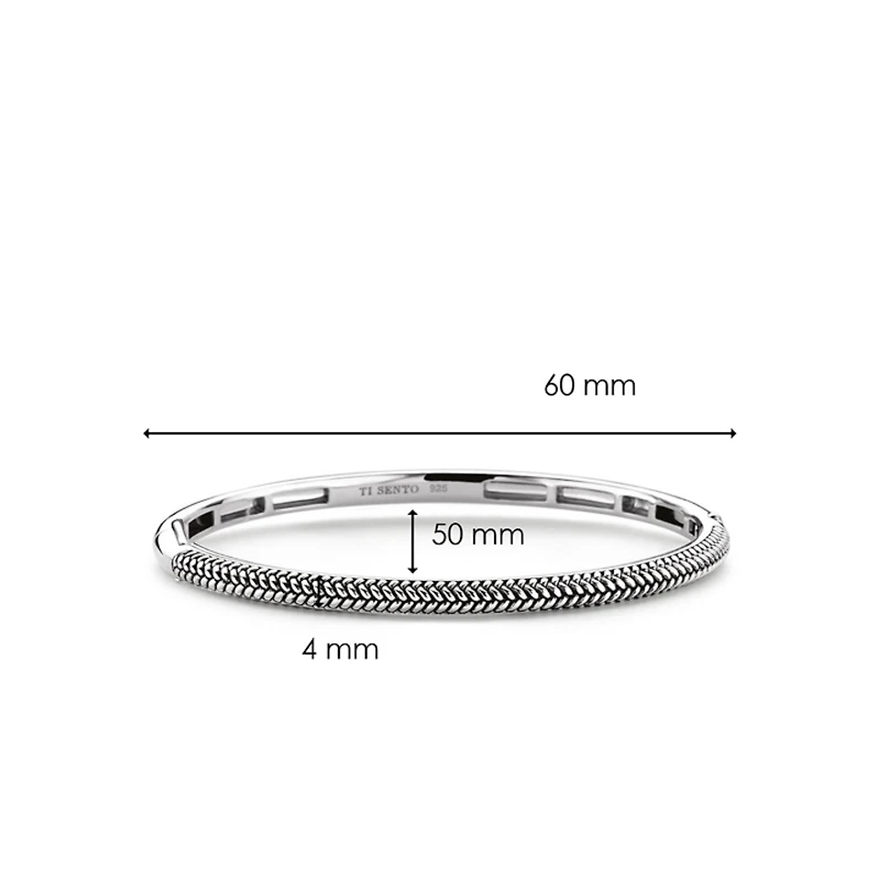 Thin Braided Bangle Bracelet