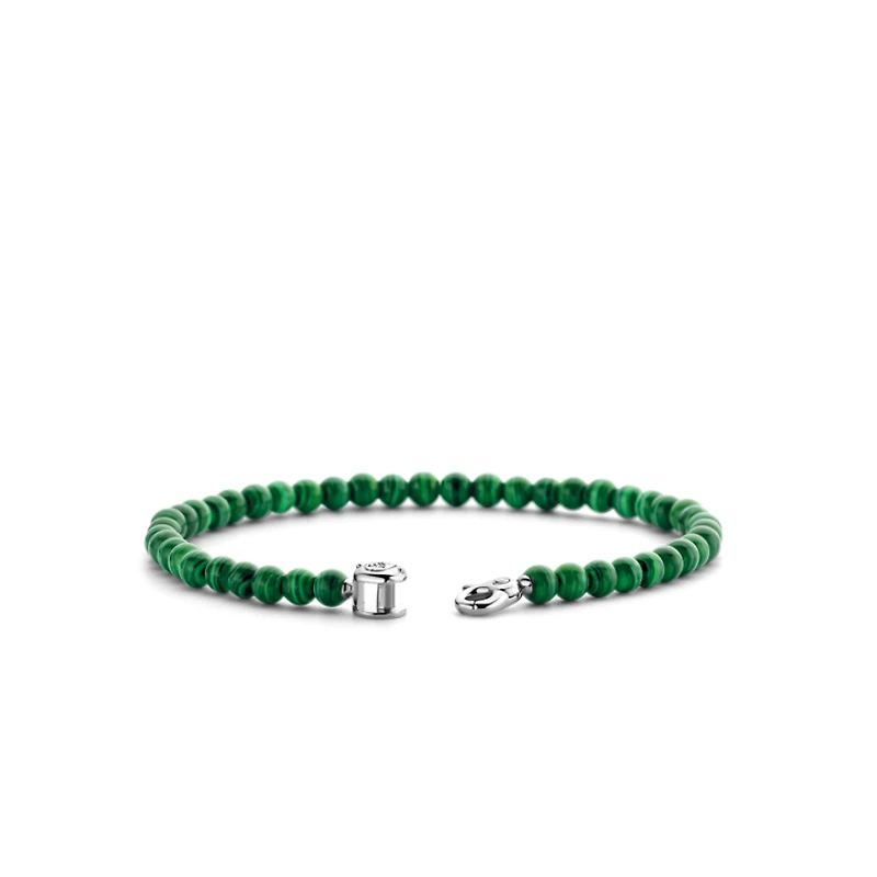 Radiant Green Malachite Bead Bracelet