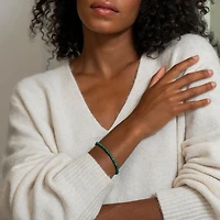 Radiant Green Malachite Bead Bracelet