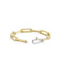 XL Paper Clip Link Golden Bracelet