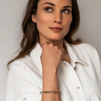 XL Paper Clip Link Golden Bracelet