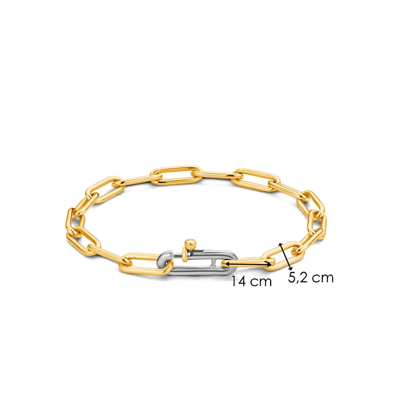 Paperclip Link Golden Bracelet