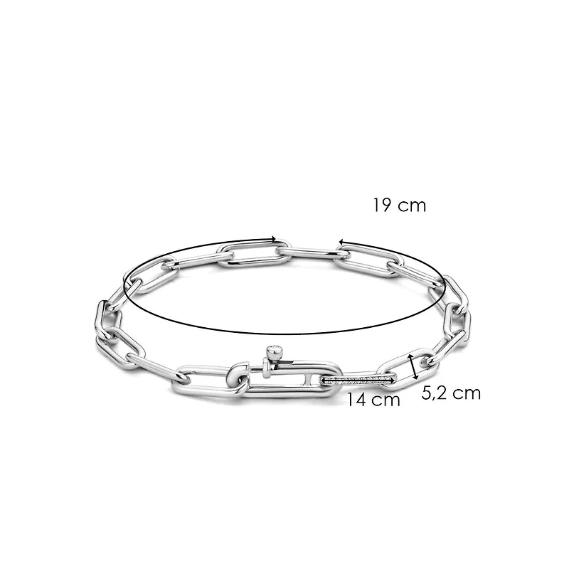 Paperclip Link Silver Bracelet