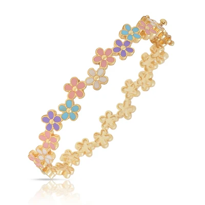 Colorful Flowers Kids Bangle Bracelet