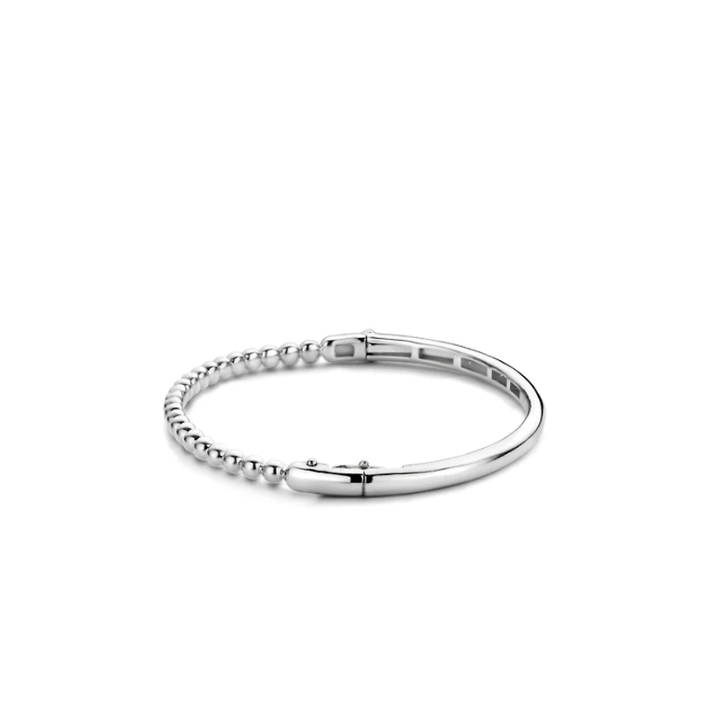 Endless Bubbles Silver Bangle Bracelet