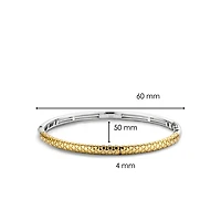 Snake Print Wide Golden Bangle Bracelet