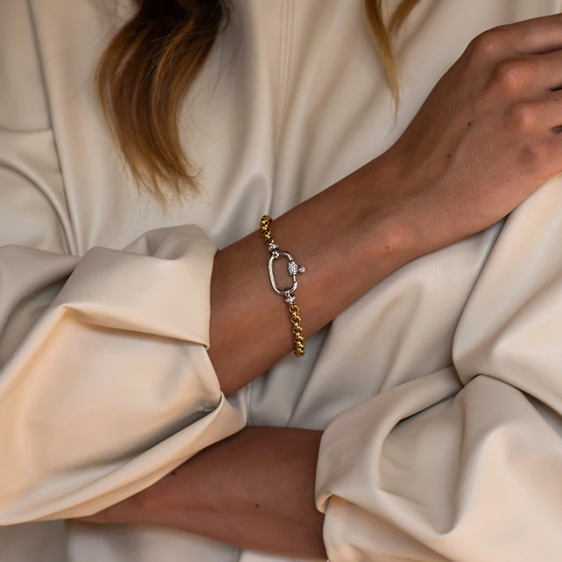 Opulent Rolo Golden Bracelet