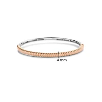 Ribbed Skinny Rose Bangle Bracelet