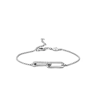 Silver Couple Paperclip Bracelet