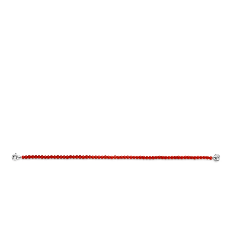 Red Coral Bead Bracelet