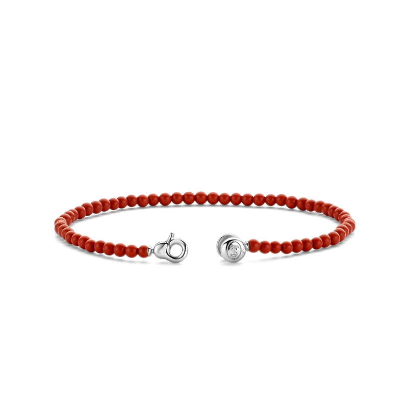 Red Coral Bead Bracelet