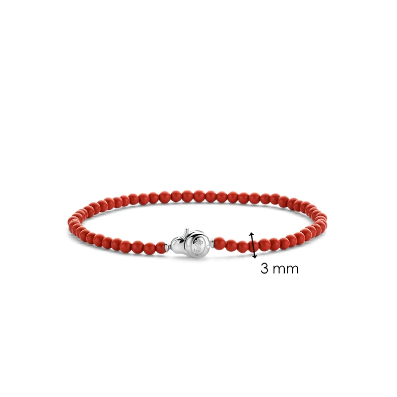 Red Coral Bead Bracelet