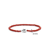 Red Coral Bead Bracelet