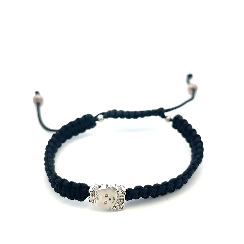 Macrame Girl on Pearl Bracelet