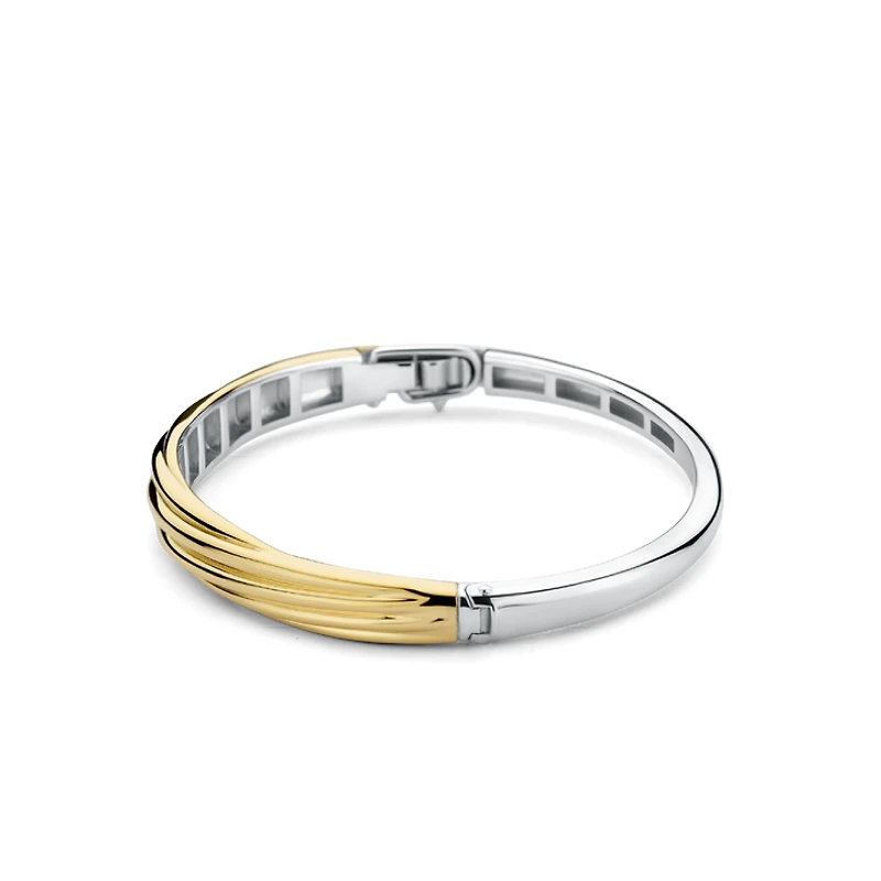 Wave Golden Bangle Bracelet