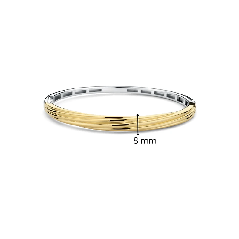 Wave Golden Bangle Bracelet