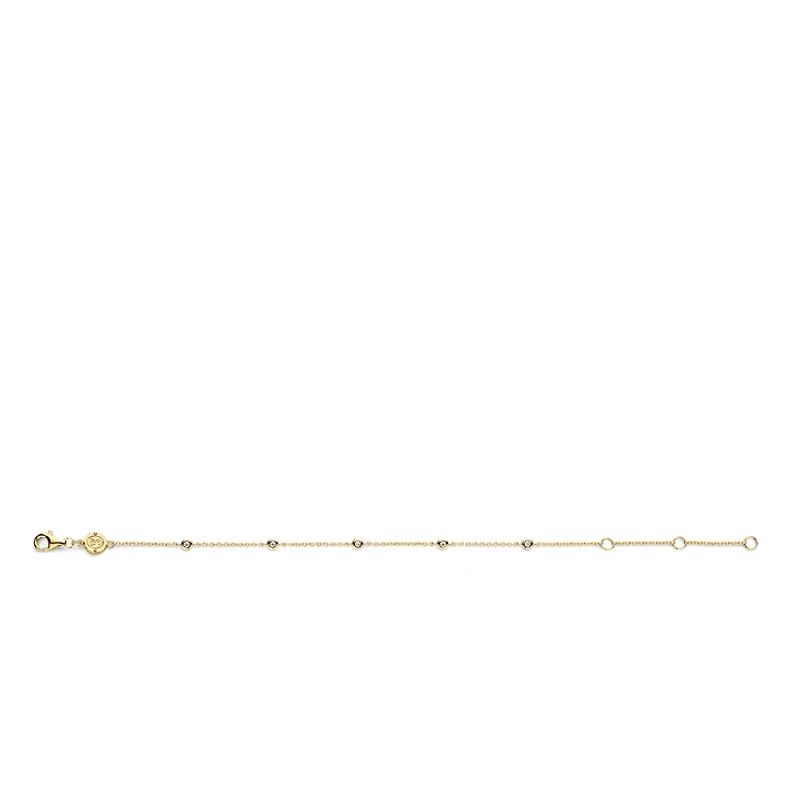 Zirconia by the Yard Golden Bracelet