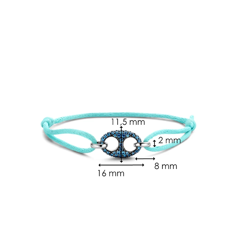 Puffed Mariner G-Ucci Blue Pave Turquoise Bracelet