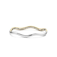 Wave Pave Bangle Bracelet