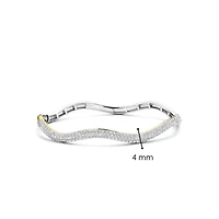 Wave Pave Bangle Bracelet