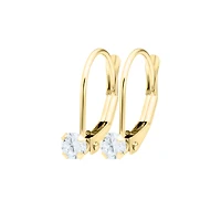 Zirconia Leverback Kids Earrings