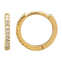 10MM Diamond Huggie Earrings
