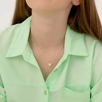 Polished Star Flat Kids Necklace - Engravable