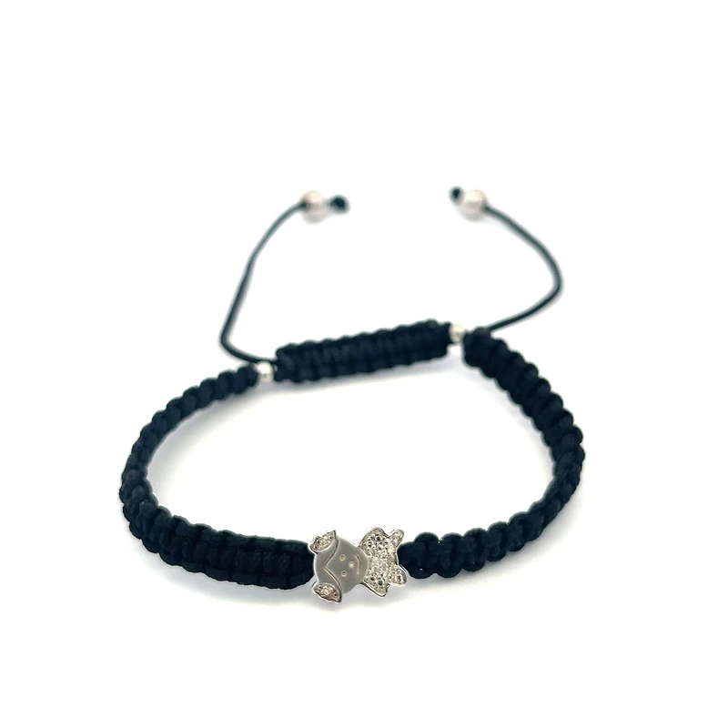 Macrame Girl with Pigtails Bracelet
