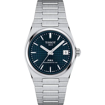 PRX PW80 35MM Steel/Blue Waffle Watch