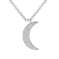 Diamond Crescent Moon Necklace
