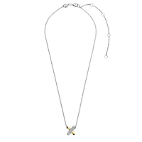 XOXO Two Tone Pave Necklace