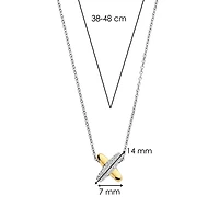 XOXO Two Tone Pave Necklace