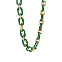 Green Malachite Golden Links Necklace
