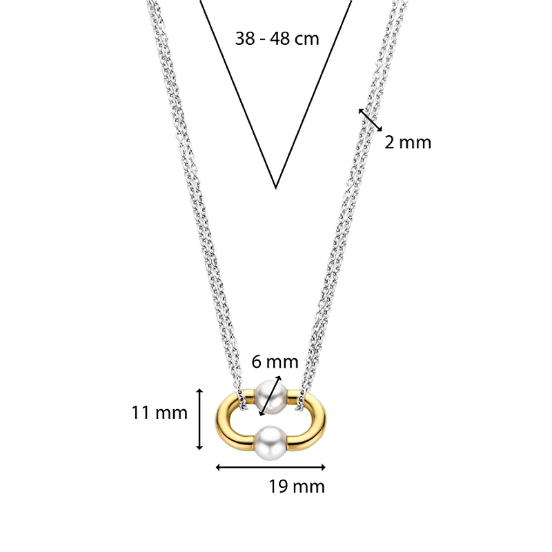 Bead Hardware Pearl Necklace
