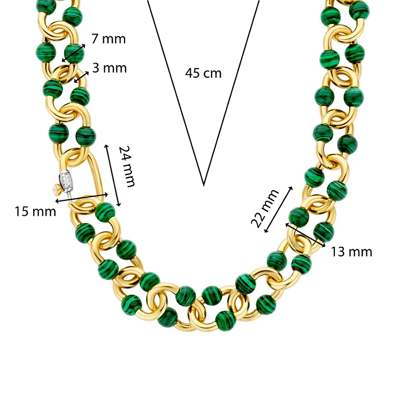 Bead Hardware Malachite Necklace