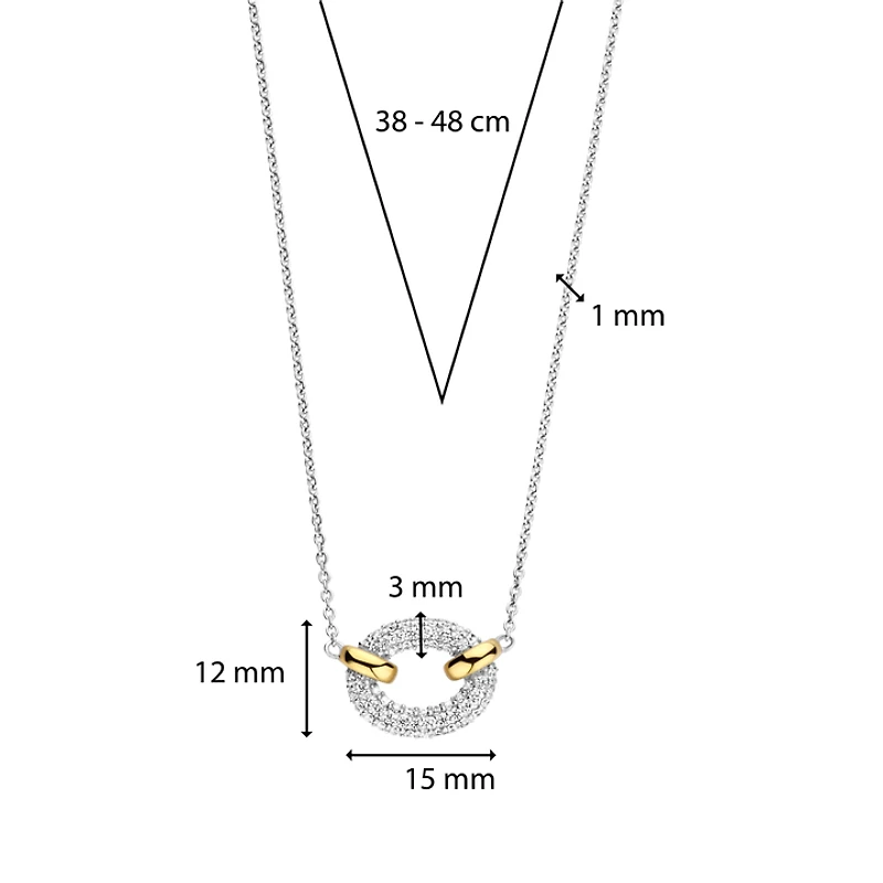 Classic Edge Oval Necklace