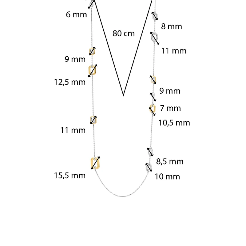 Classic Edge Dimensions Long Necklace