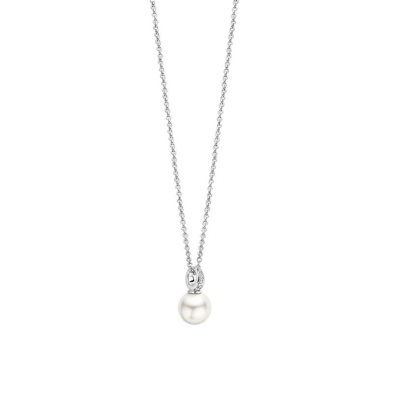 Cosmic Pearl Pave Necklace
