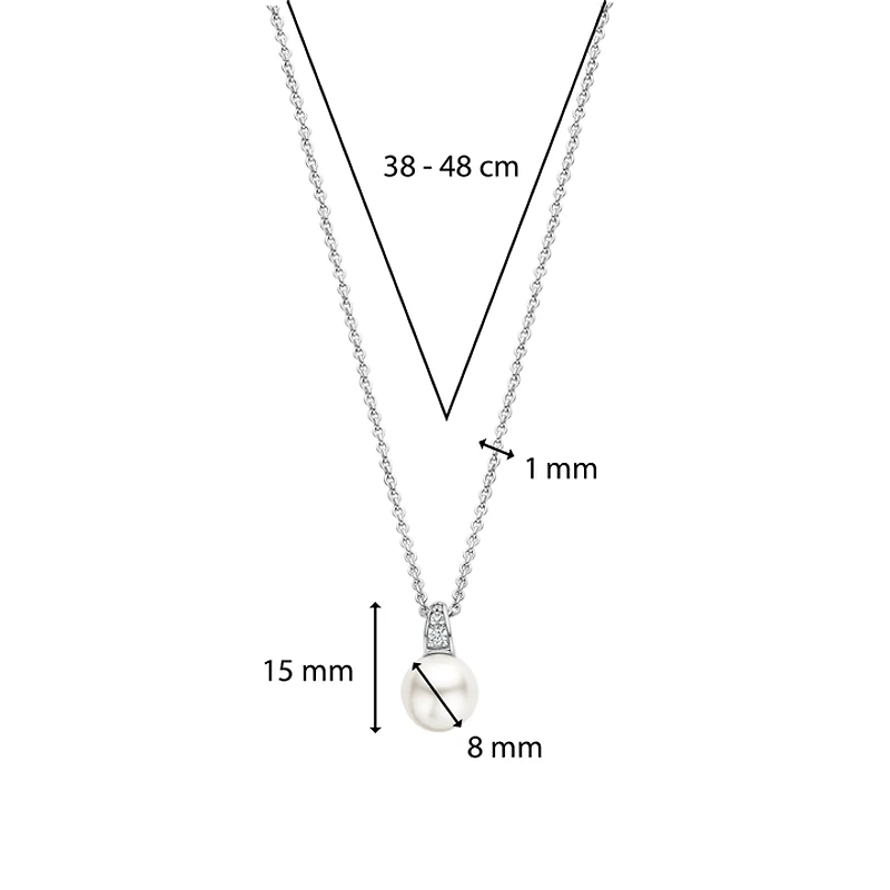 Cosmic Pearl Pave Necklace