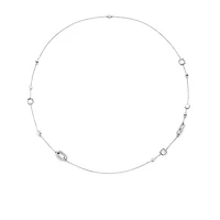 Rope Link Silver Long Necklace